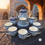 Ceramic Tea Set Breeze Blue Design (6 Person 15 Pieces) (2)