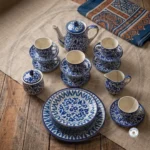Multani Blue Pottery Nashta Set – 6 Persons (22 Pieces) (1)