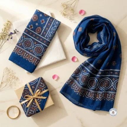 blue sindhi ajrak _