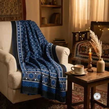 Vibrant Blue Multani Ajrak