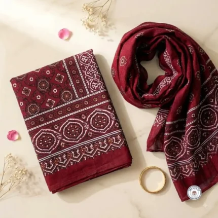 Vibrant Red Multani Ajrak 1