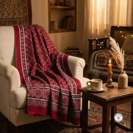 Vibrant Red Multani Ajrak